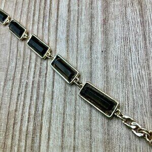 Chico's Gold Tone Faux Amber Magnetic Clasp Bracelet